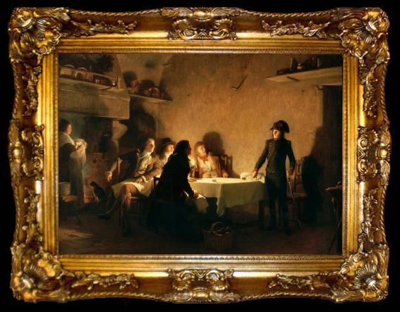 framed  Jean Lecomte Du Nouy The supper of Beaucaire, ta009-2